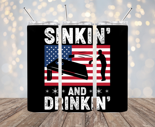 Cornhole Sinkin' and Drinkin'