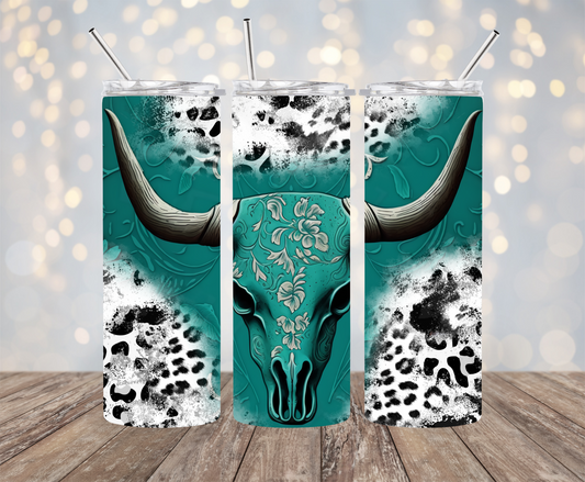 Cow Skull Teal