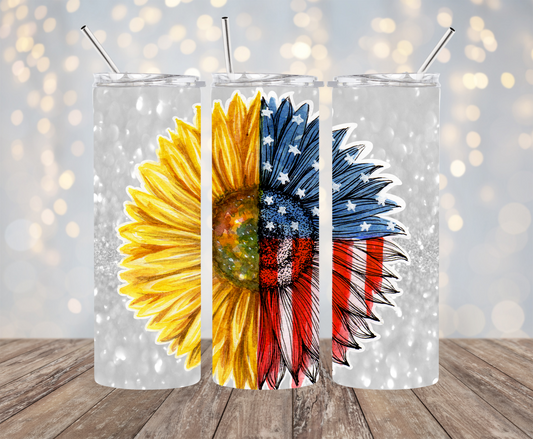 Sunflower American Flag